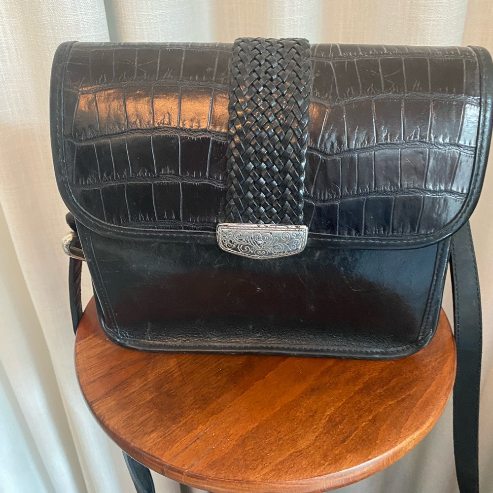 Brighton Black Textured Leather Bag